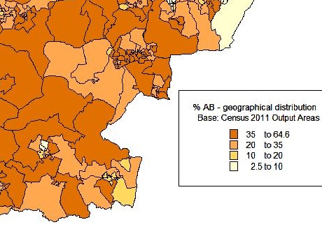 Social Grade A/B Geographical Distribution